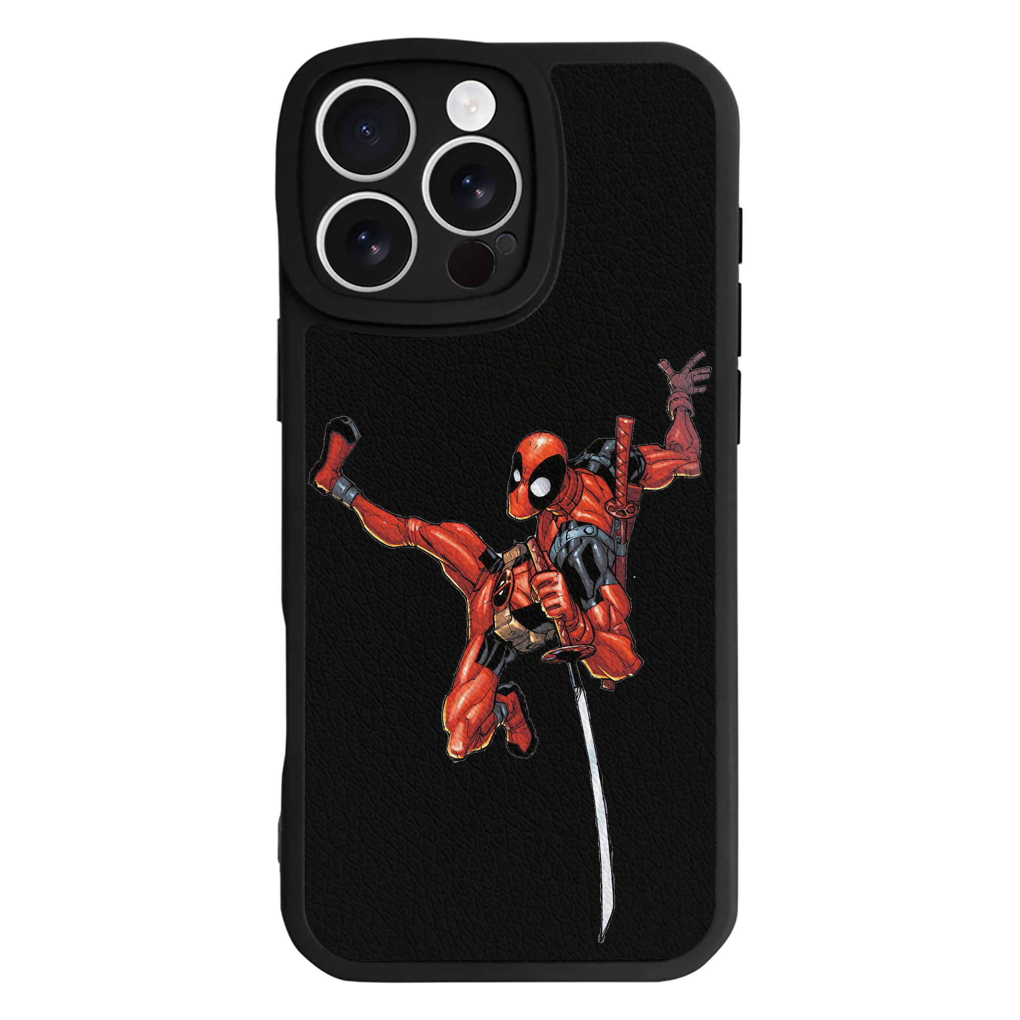（画像用） Deadpool デッドプール 【iPhone 16シリーズ対応】シリコンスマホケース（レザー調） 材質：シリコン
